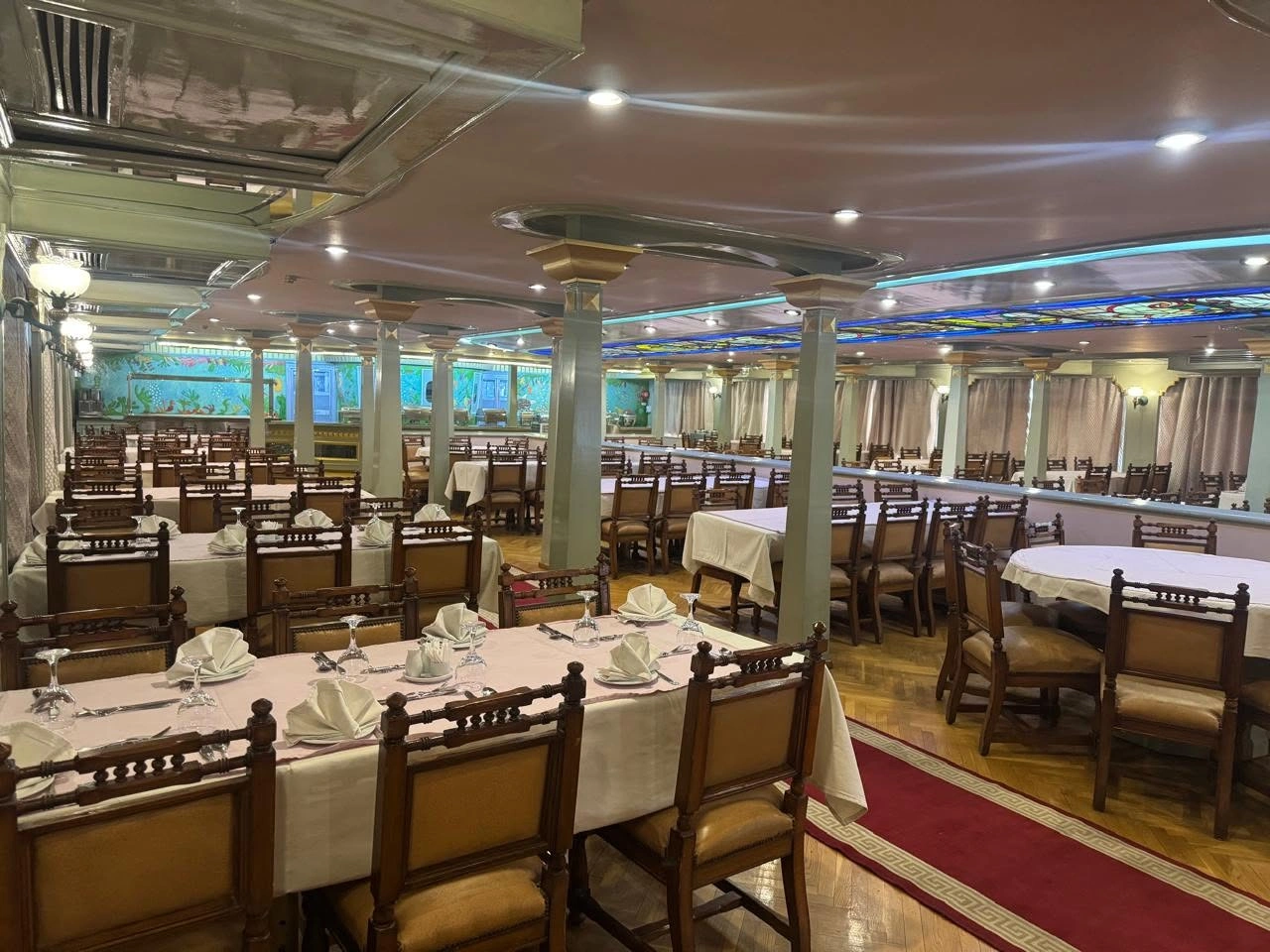 Restaurant aboard the MS Sultan Hassan Nile Cruise Nile cruise